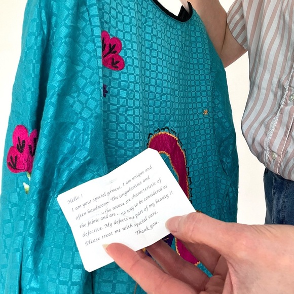 NWT MAGGIE BARNES Art Embroidered Kimono Style Jacket - Picture 4 of 5